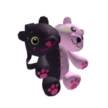 Bear Backpack - Black and Pink