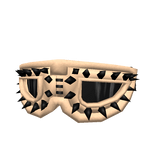 Beige Cyber Punk Y2k Goggles on Neck