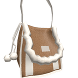 Beige Fluffy Shoulder Bag