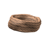 Beige Knitted Fluffy Winter Hat