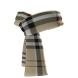 Beige Plaid Scarf