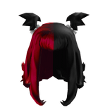 Bi-Colored Bat Hair Red Black