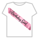 birthday girl sash
