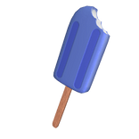 Bitten Blue Popsicle