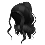 Black Aesthetic Curly High Ponytail