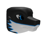 Black & Blue Furred Gamer Dragon Head