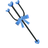 Black & Blue Heart Pitchfork