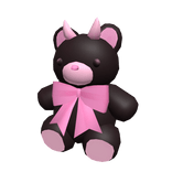Black & Pink Demon Teddy Bear