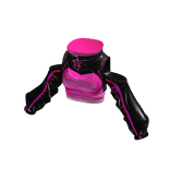 Black & Pink Off Shoulder Crop Top w/ Star charm