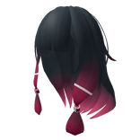 Black and Red Anime Hair of the Evil-Doer