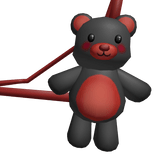 Black and Red Plush Bear Bag 1.0 