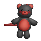Black and Red Plush Bear Bag 3.0