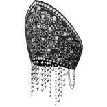 Black & Silver Jewelled Divine Headdress