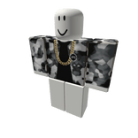 👌Black & White Camo Open Shirt /w Chain👌