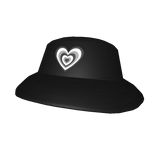 Black & White Heart Wave Hat