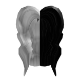 Black & White Split Drag Wig