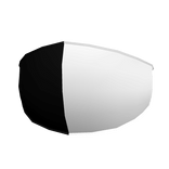 Black and White Split Mask