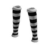 Black and White Stripe Leg Warmers