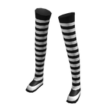 Black and White Striped Leg Warmers