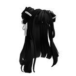 Black Anime Ribbon Buns