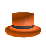 Black Banded Orange Top Hat 