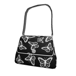 Black Butterfly Print Purse (Slim Body)