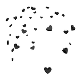 Black Candy Heart Confetti