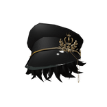 Black Captain Hat Hair