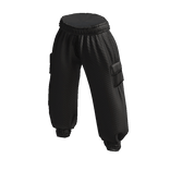 Black Carbon Fiber Cargo Joggers