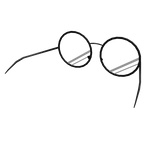 Black Circle Frame Glasses