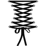 Black Corset Back Piercing