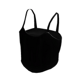 Black Corset Crop Top with Straps