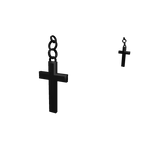 Black Cross Earrings