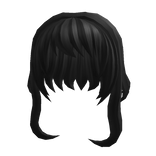 Short Messy Layered Hair Black - Roblox