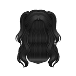 Black Cute Wavy Hair with Short Pigtails