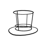 Black Doodle Top Hat