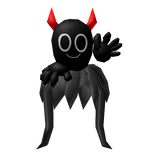 Black Evil Ghost Friend Pony Tail Bangs Anime