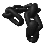 Black Fabric Chain Scarf