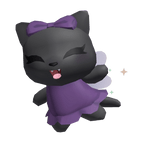Black Fairy Kitty with Purple Dress