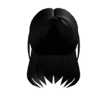 Black Fairy Ponytail With Curly Bangs