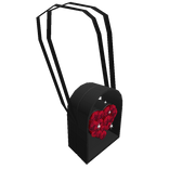Black Fashion Rose Backpack-Girl