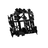 Black Flowers & Pearls Armband