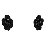 Black Flowers On Cheek