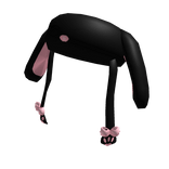 Black Fluffy Aesthetic Bunny Hat