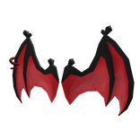 Black Fluffy Bat Wings
