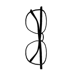 Black Folded Collar Glasses