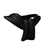 Black Folded Over Scarf