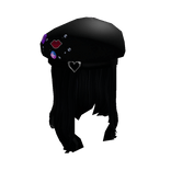 Black Hair with Fashion Beret