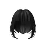 Black Hair With Short Bangs