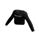 Black Heart Graphic Crop Top